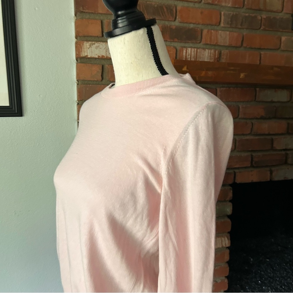 Maison Martin Margiela Cotton Long Sleeve Elbow Patch Sweater in Pink Sz 4 - Picture 4 of 8